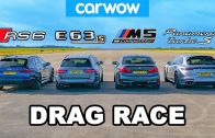 Audi RS6 v BMW M5 v AMG E63 v Porsche Panamera – DRAG RACE